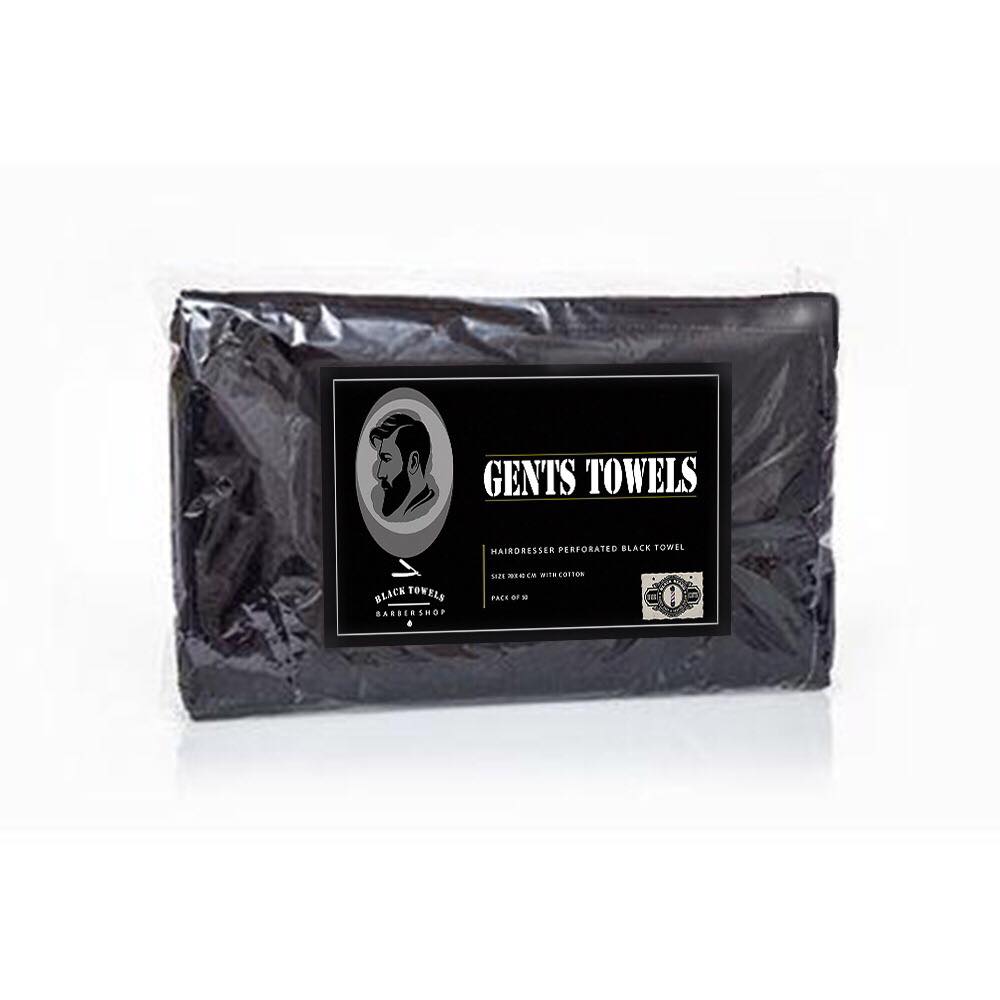 GENTS TOWELS Prosoape Negre de unica folosinta pentru frizerie 40x70cm (50buc)