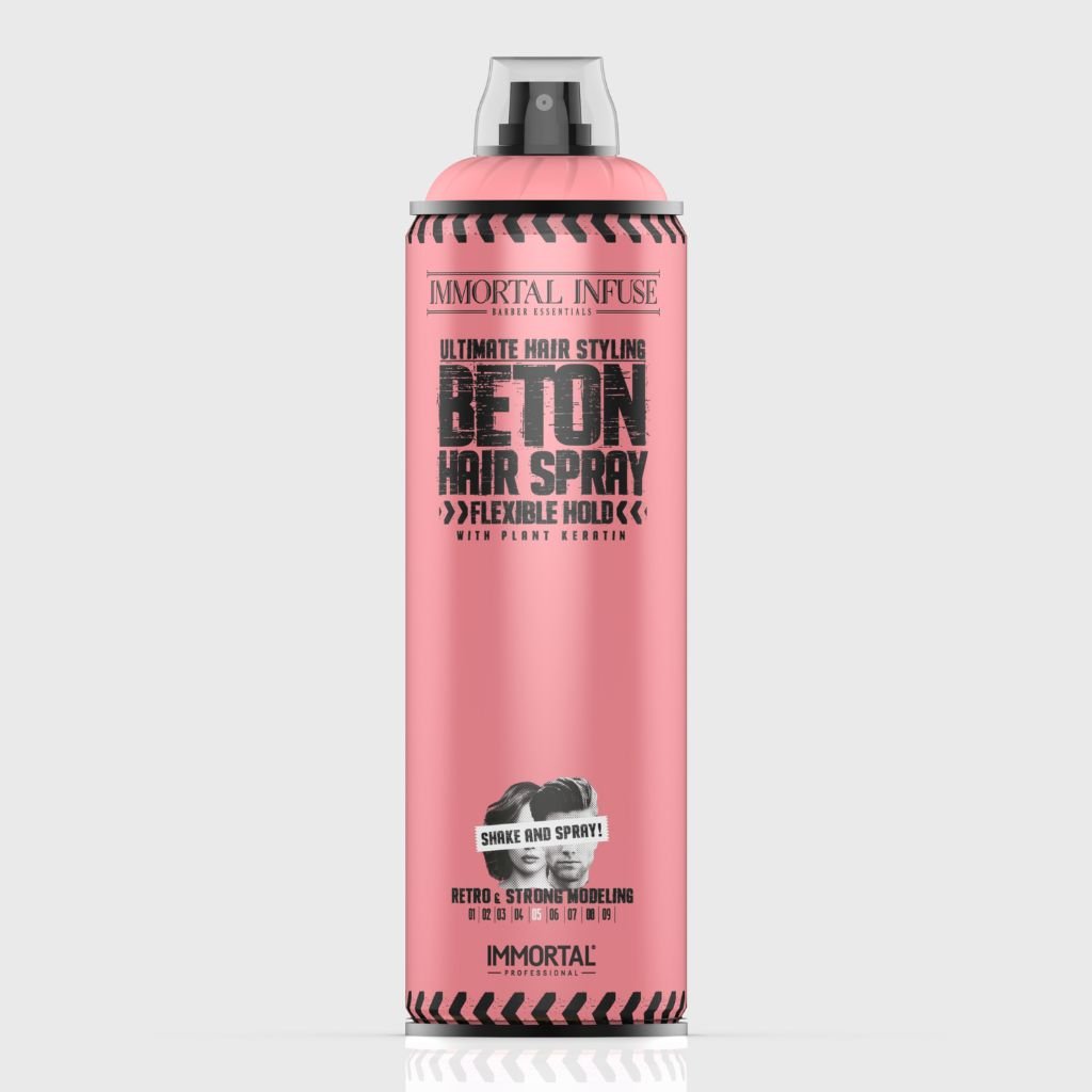 Immortal Infuse Ultimate Beton Hair Spray Pink - fixativ fixare flexibila 500ml