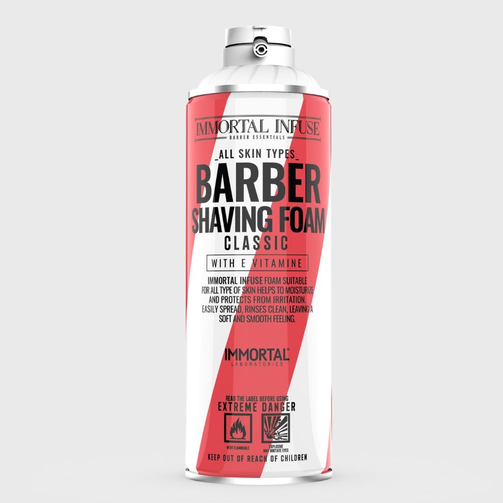 Immortal Infuse Barber Shaving Foam Classic - spuma de ras ten normal 500 ml