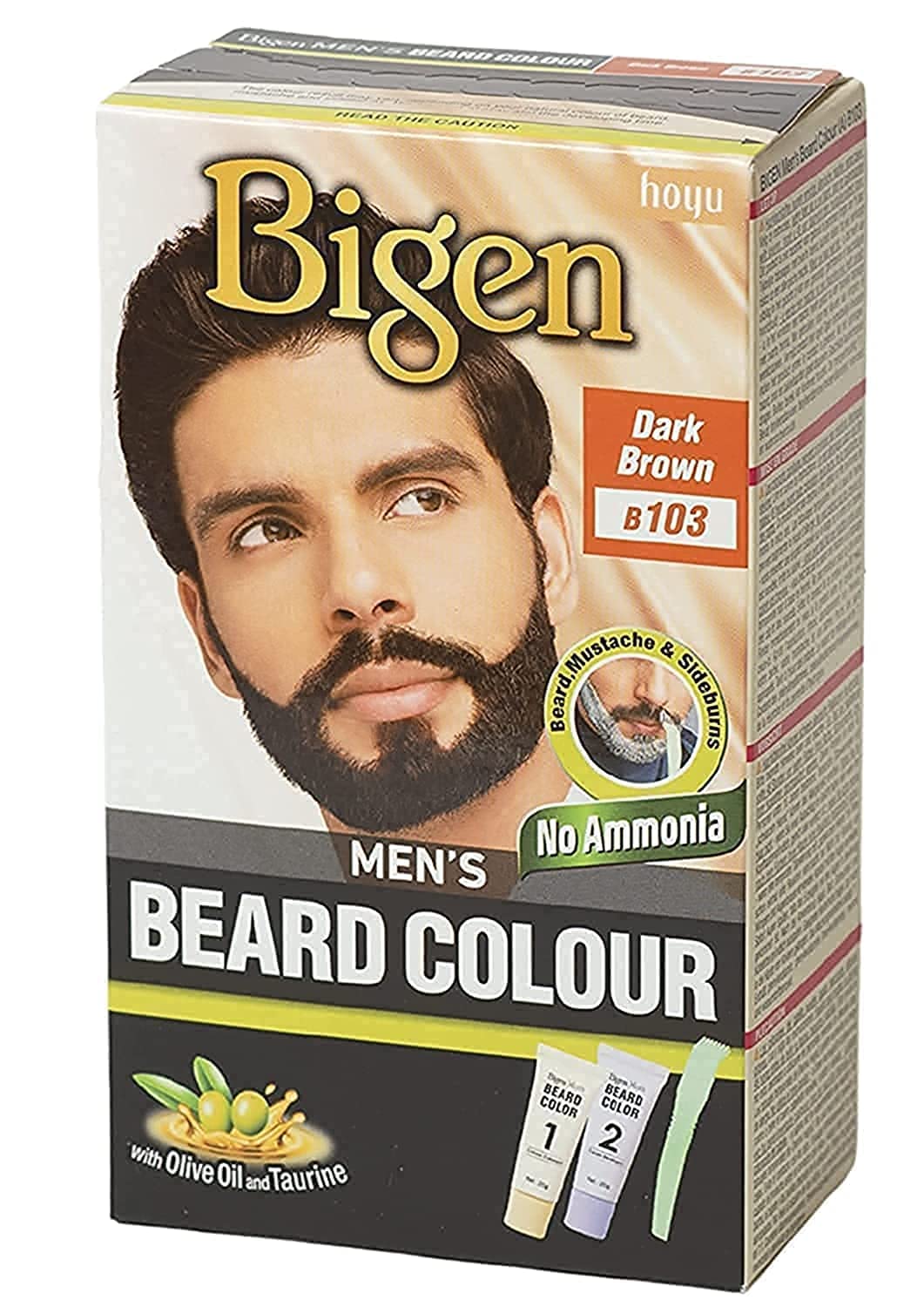 Bigen Beard Color 103 Dark Brown – vopsea profesionala barba - maro inchis