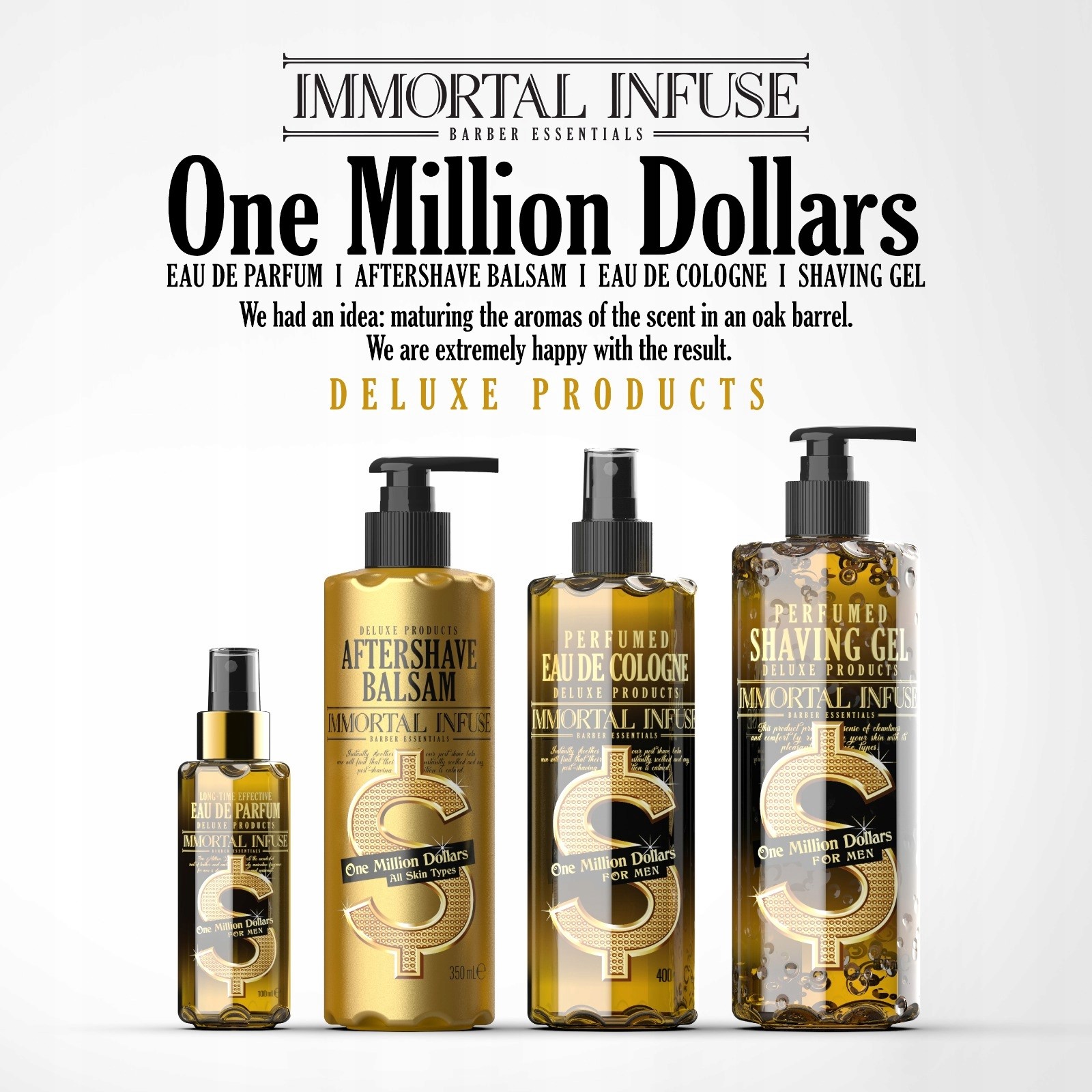 Immortal Infuse One Million Dollars - pachet ingrijire masculina 5 produse