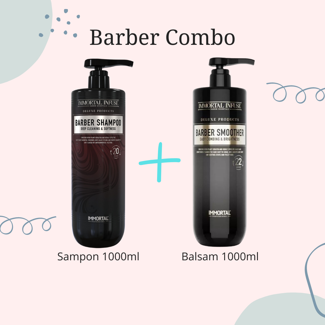 Immortal Infuse Deluxe Barber Shampoo plus Smoother - Set sampon plus balsam 2 x 1000ml