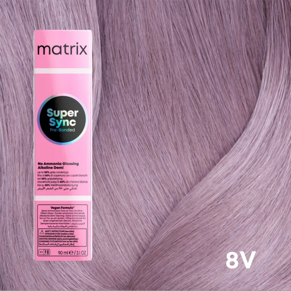 Vopsea de par fara amoniac 8.2 Matrix Professional Super Sync 90ml 8V