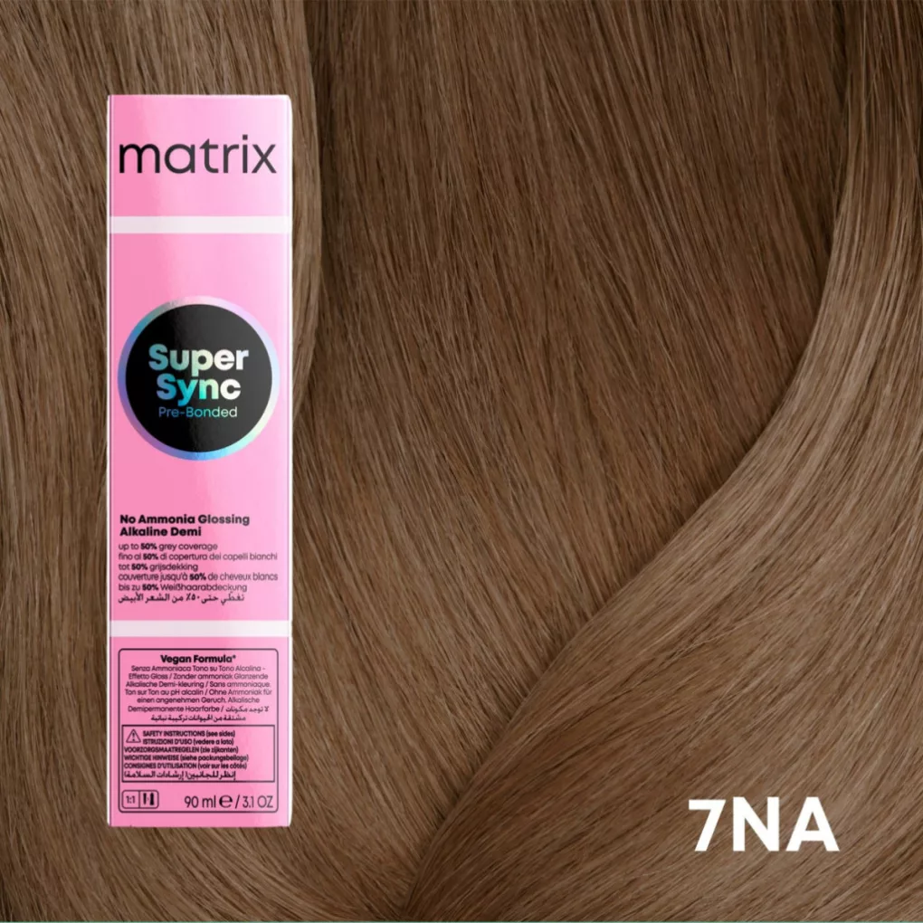 Vopsea de par fara amoniac 7.01 Matrix Professional Super Sync 90ml 7NA
