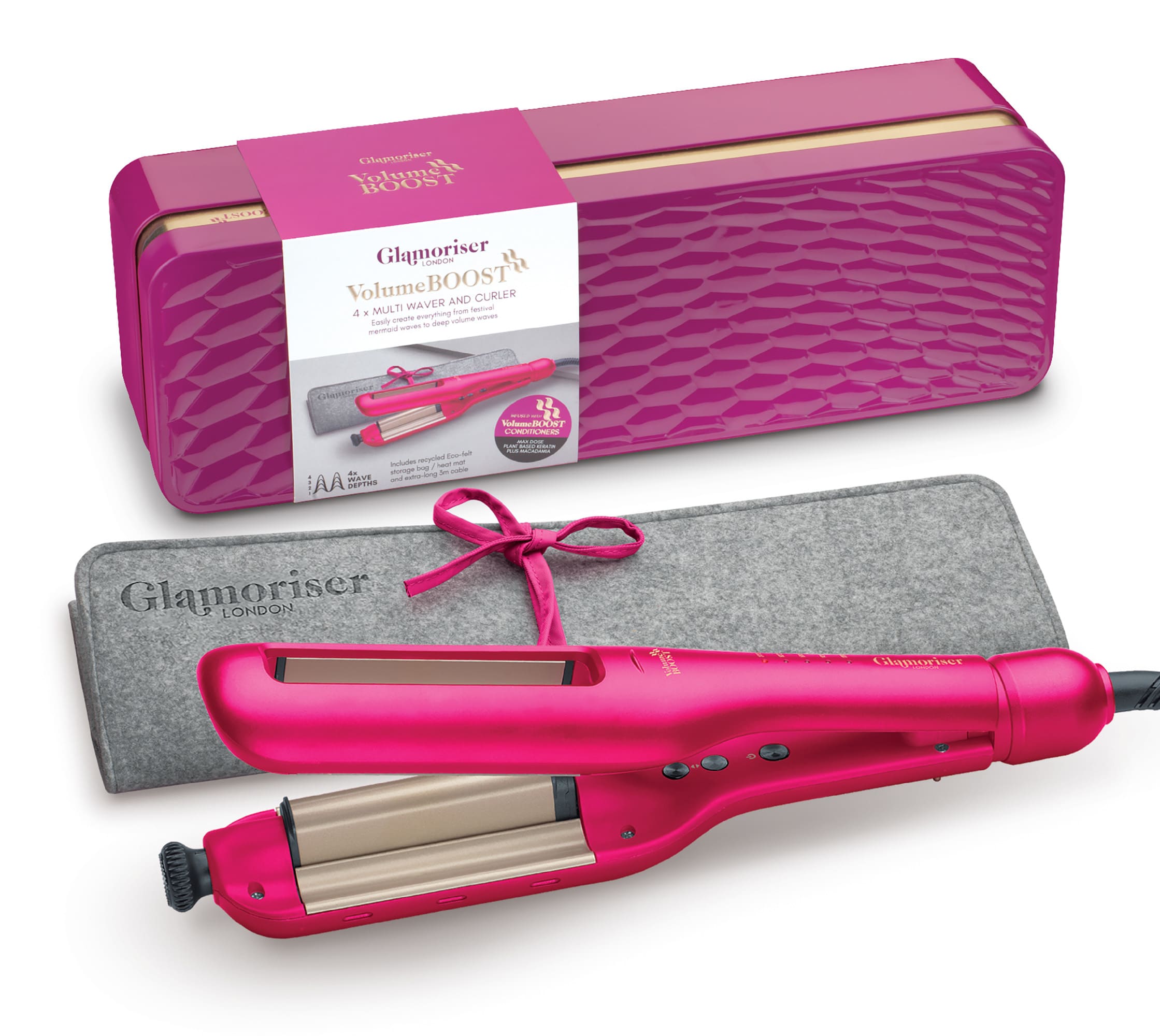 Glamoriser Volume Boost Multi Waver - placa reglabila in 4 nivele pentru valuri