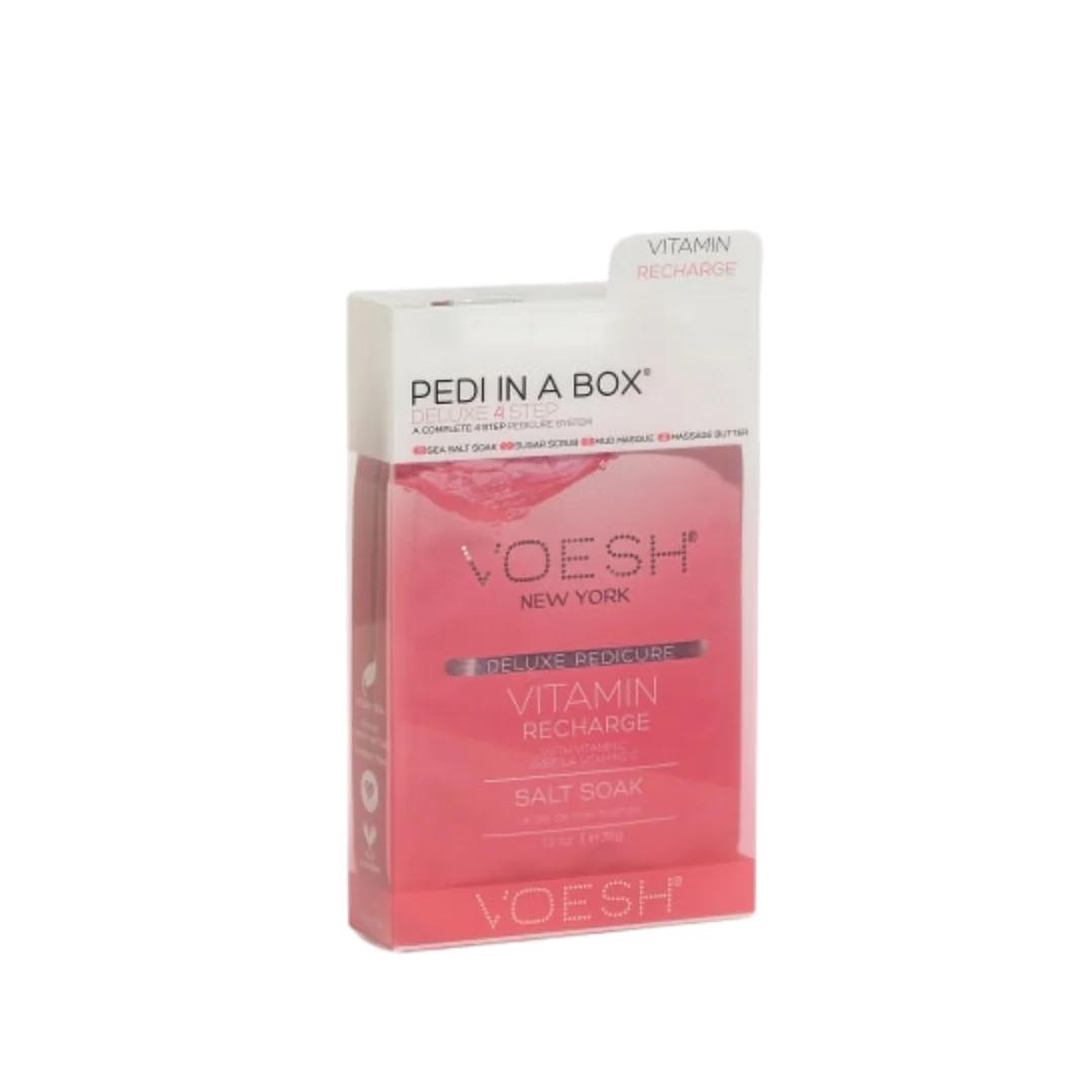 Voesh NYC Pedi in a box Deluxe 4 Step Vitamin Recharge - pedichiura SPA in 4 pasi