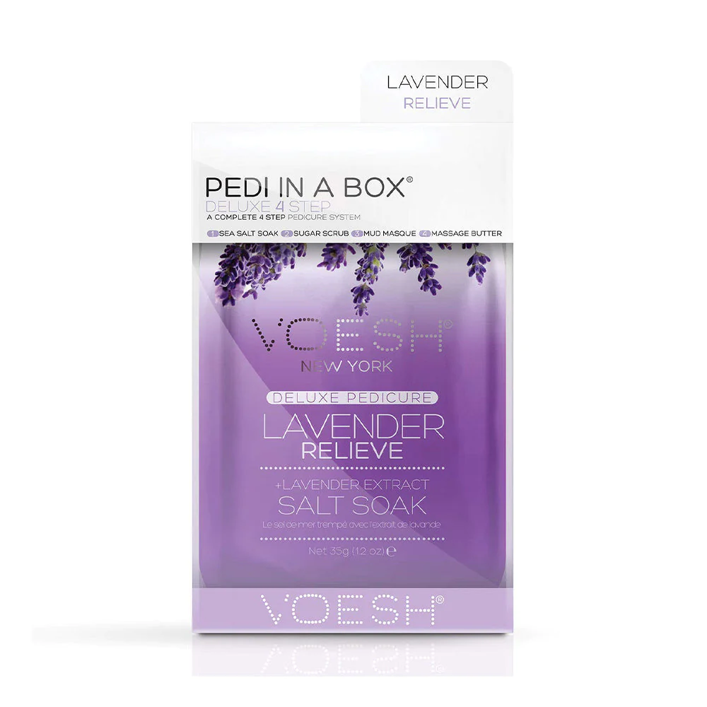 Voesh NYC Pedi in a box Deluxe 4 Step Lavanda - pedichiura SPA in 4 pasi