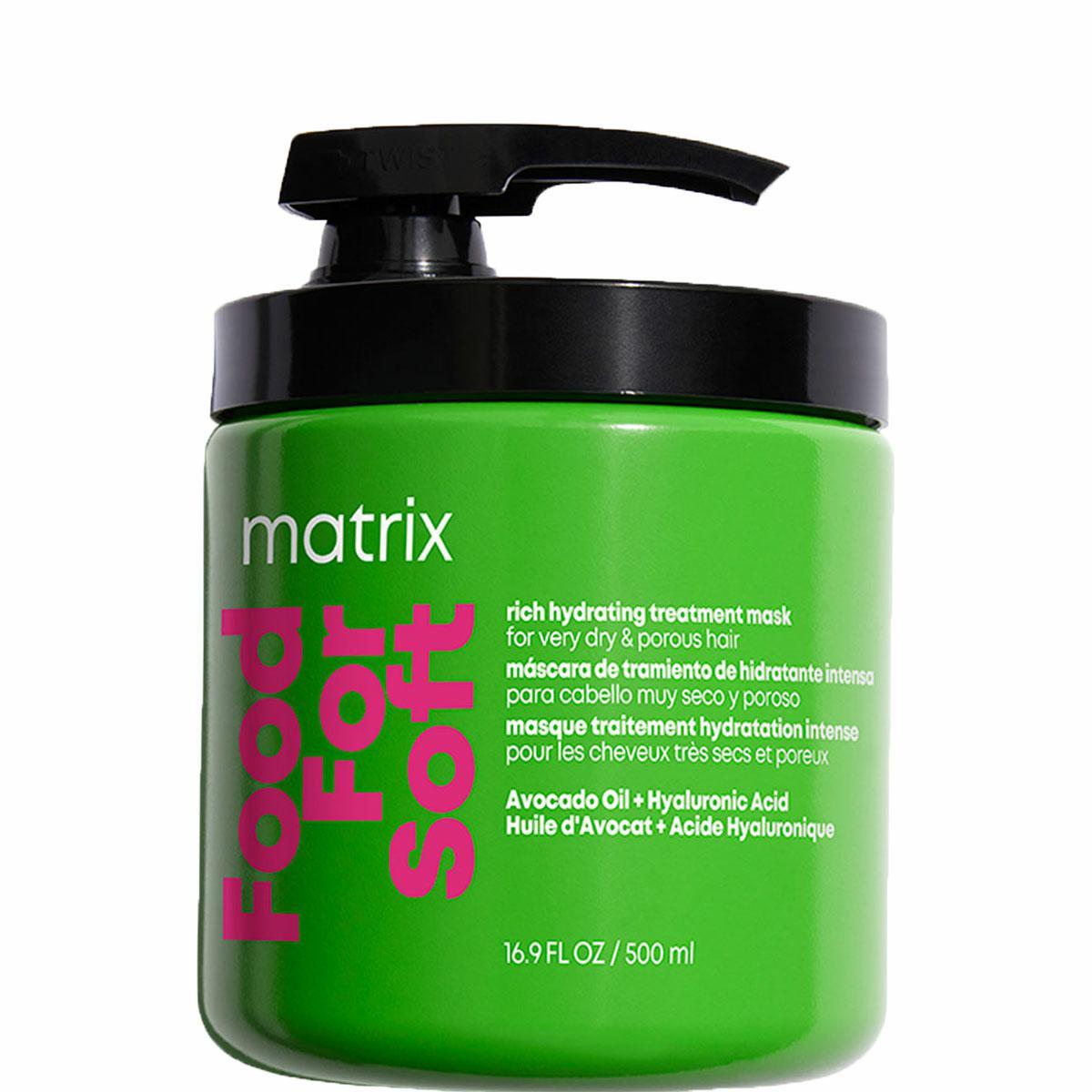 Masca par uscat Matrix Food For Soft 500ml cu ulei de avocado si acid hialuronic