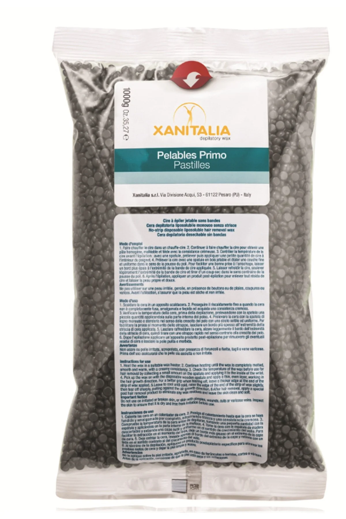Xanitalia Ceara de epilat liposolubila, fara benzi, granule, neagra 1000gr