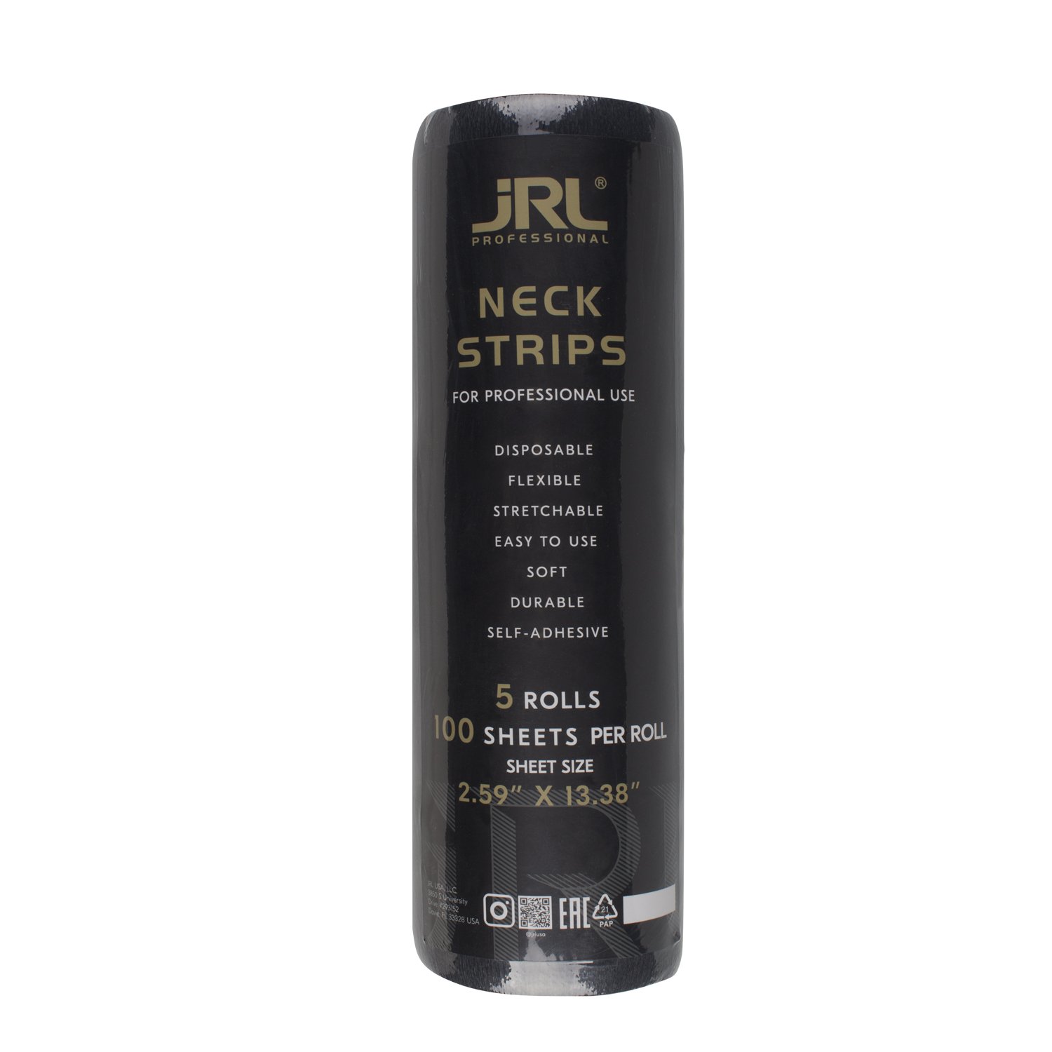 JRL Professional - gulere hartie pentru frizerie, negre
