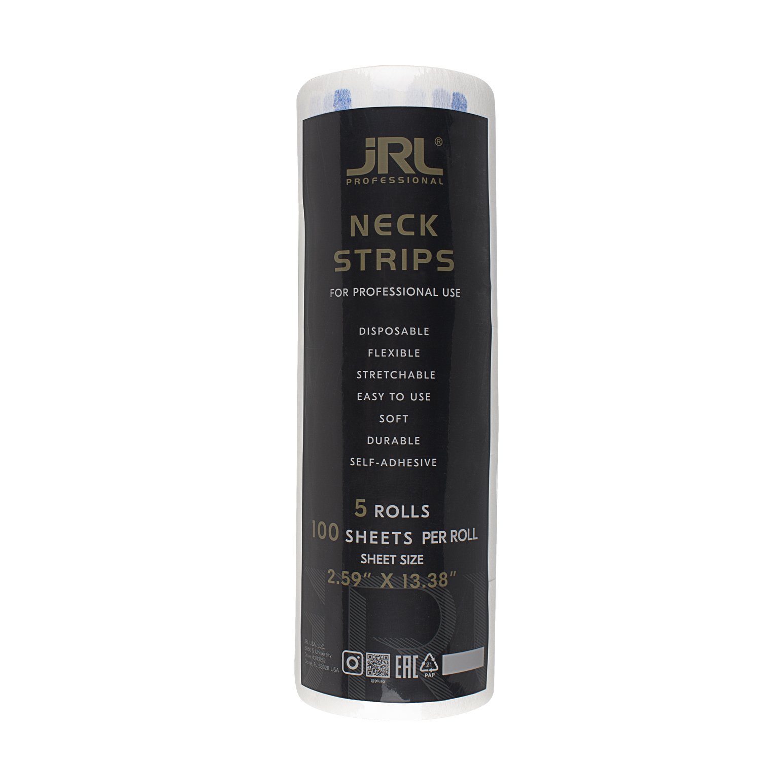 JRL Professional - gulere hartie pentru frizerie, albe