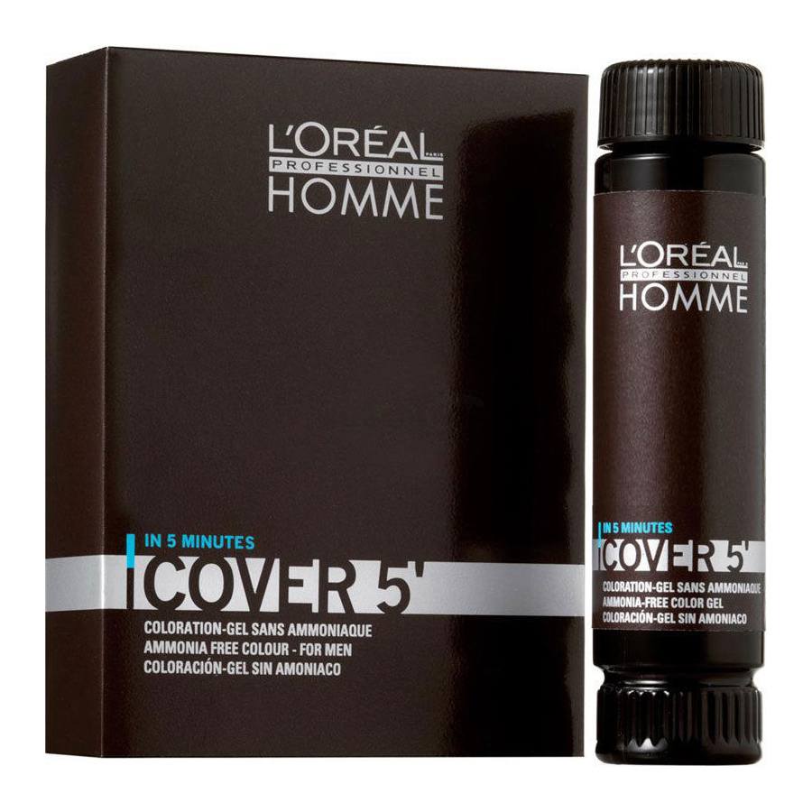LOREAL HOMME COVER 5' NR3 DARK BROWN 3x50ml
