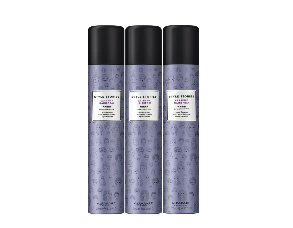 Pachet 3 x Fixativ Alfaparf Milano Style Stories Extreme 500ml