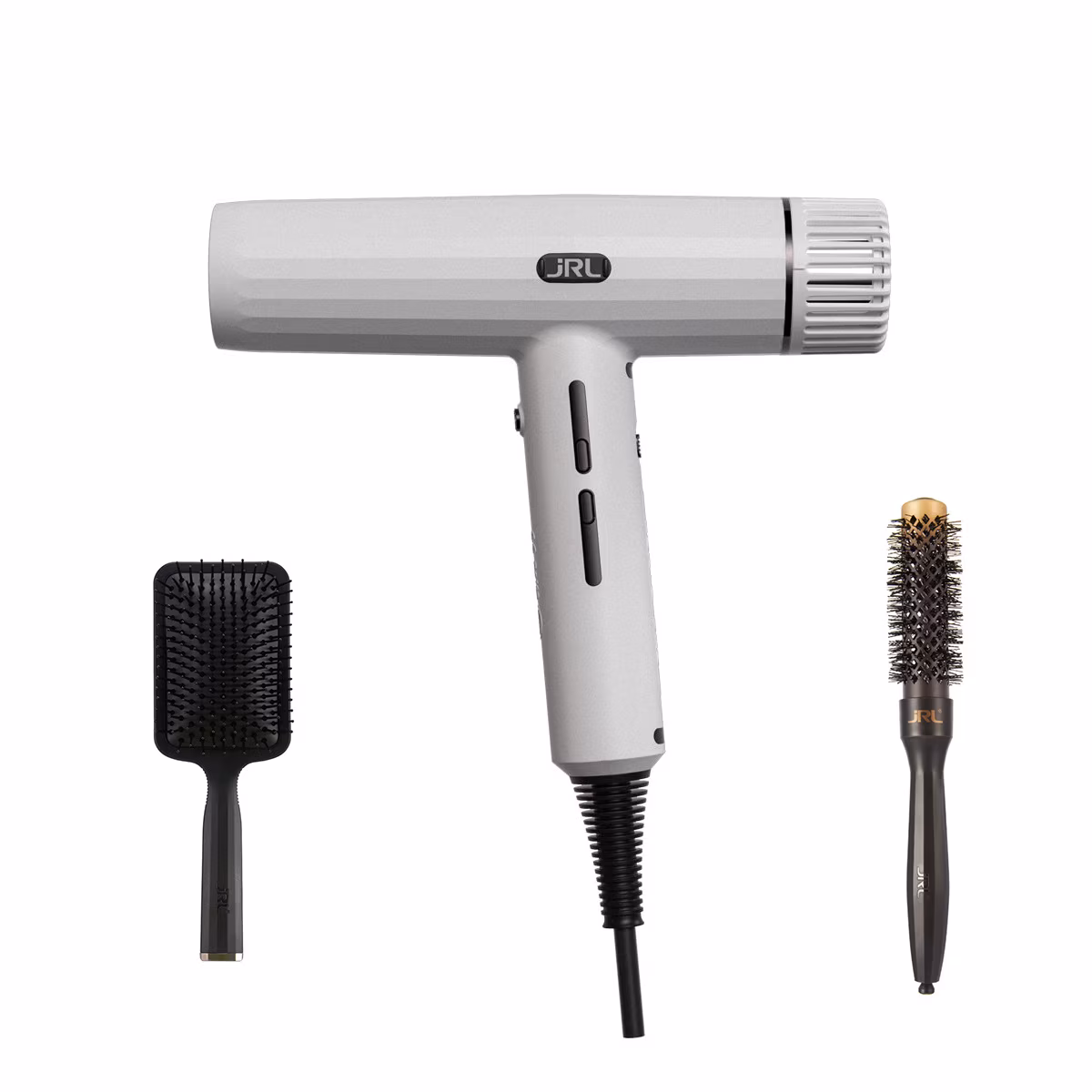 Uscator de par profesional JRL Prefessional Forte PRO Alb FP2020H-W, Bonus perie plata, perie rotunda 32mm