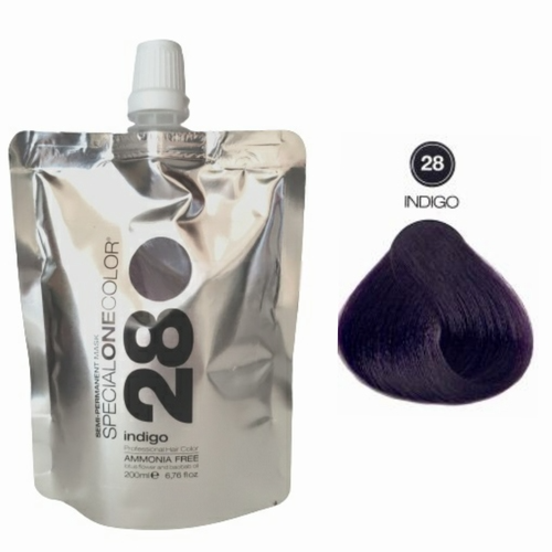 Masca de par nuantatoare fara amoniac Special One Color 28 Indigo 200ml
