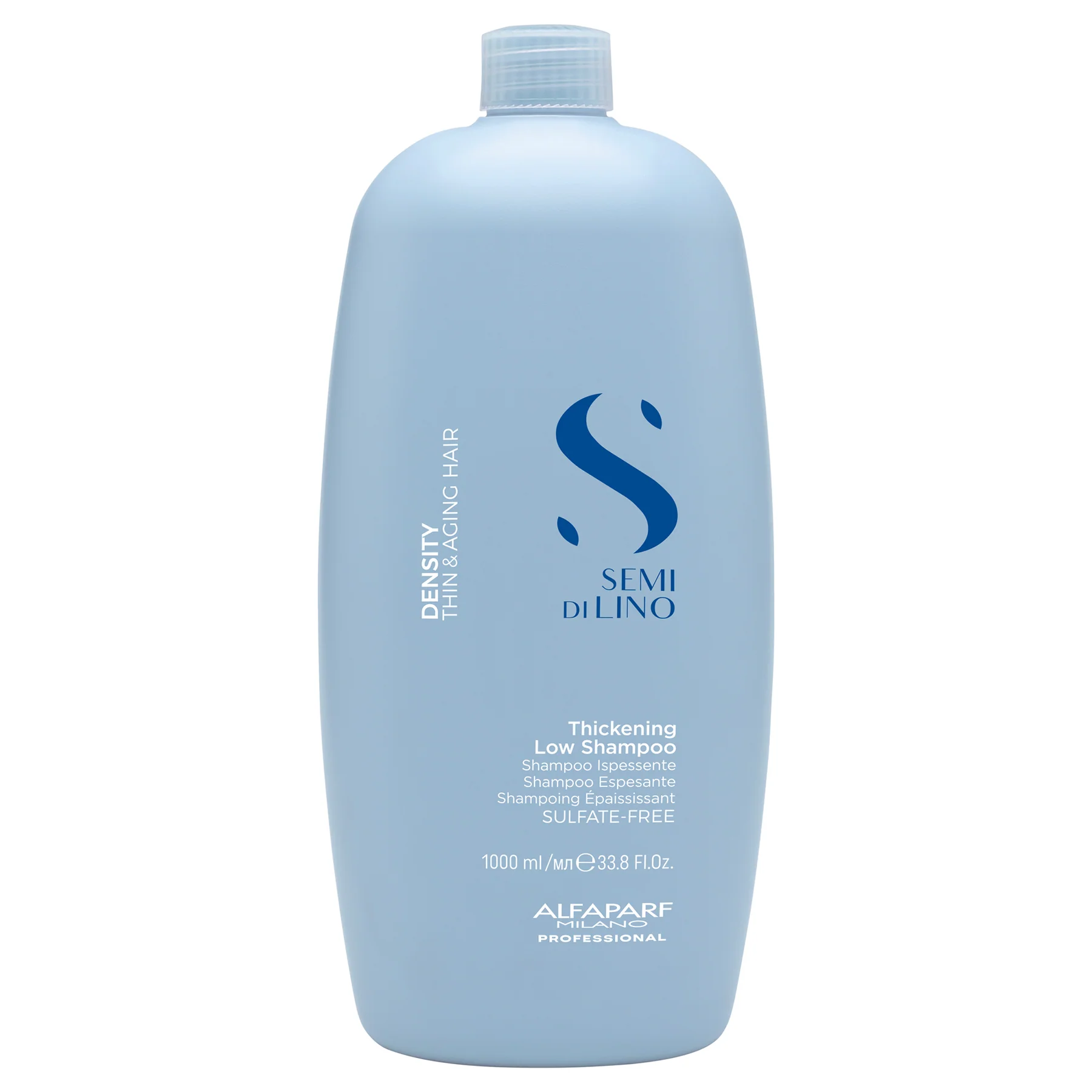 Alfaparf Milano Semi di Lino Density Thickening Low Shampoo 1000ml – Sampon Densificator pentru Par Subtire si Imbatranit