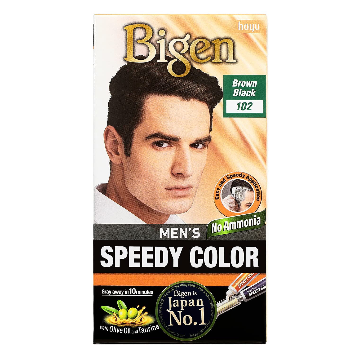 Vopsea profesionala de păr pentru barbati Bigen 102 Brown Black– Negru Maro