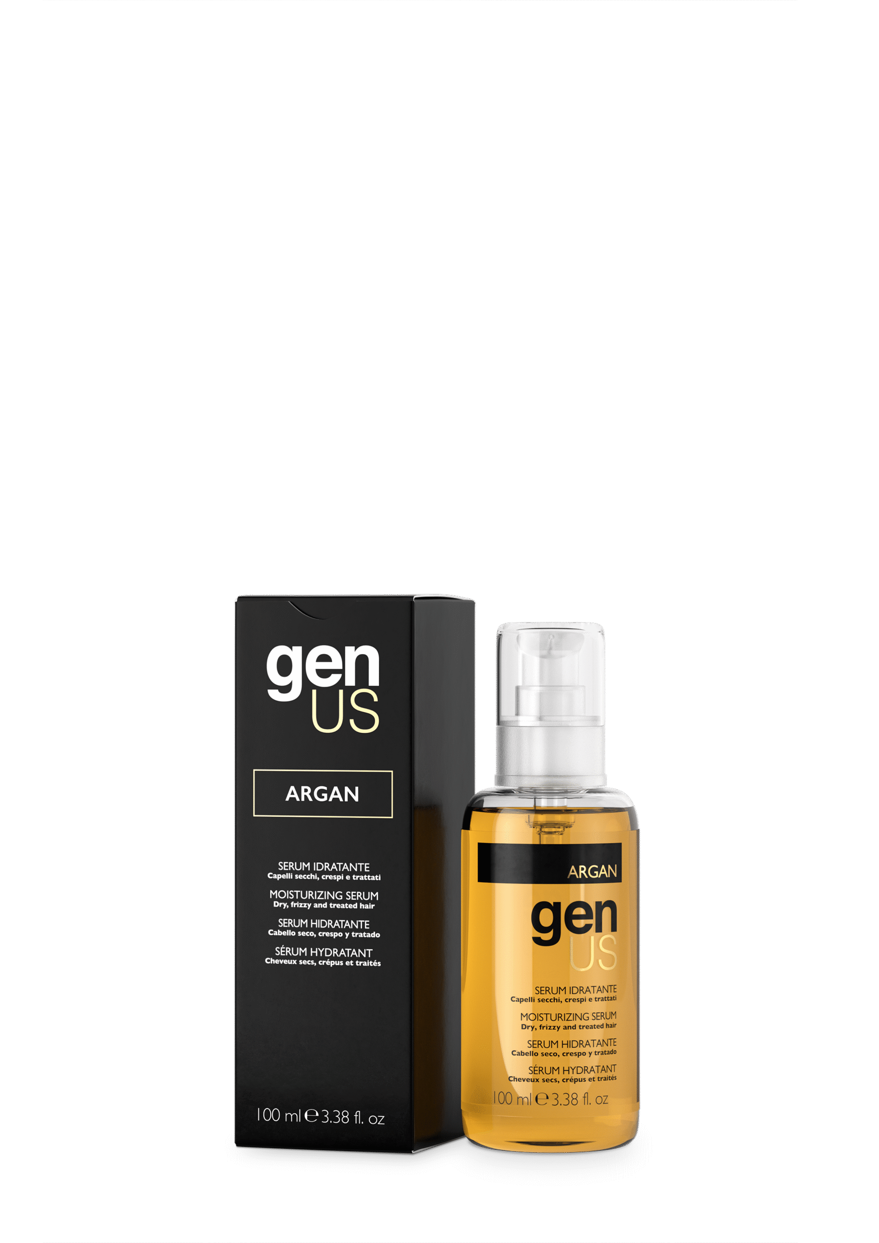 Ser hidratant pentru par uscat si rebel – Genus Hair Argan Moisturizing Serum 100 ml