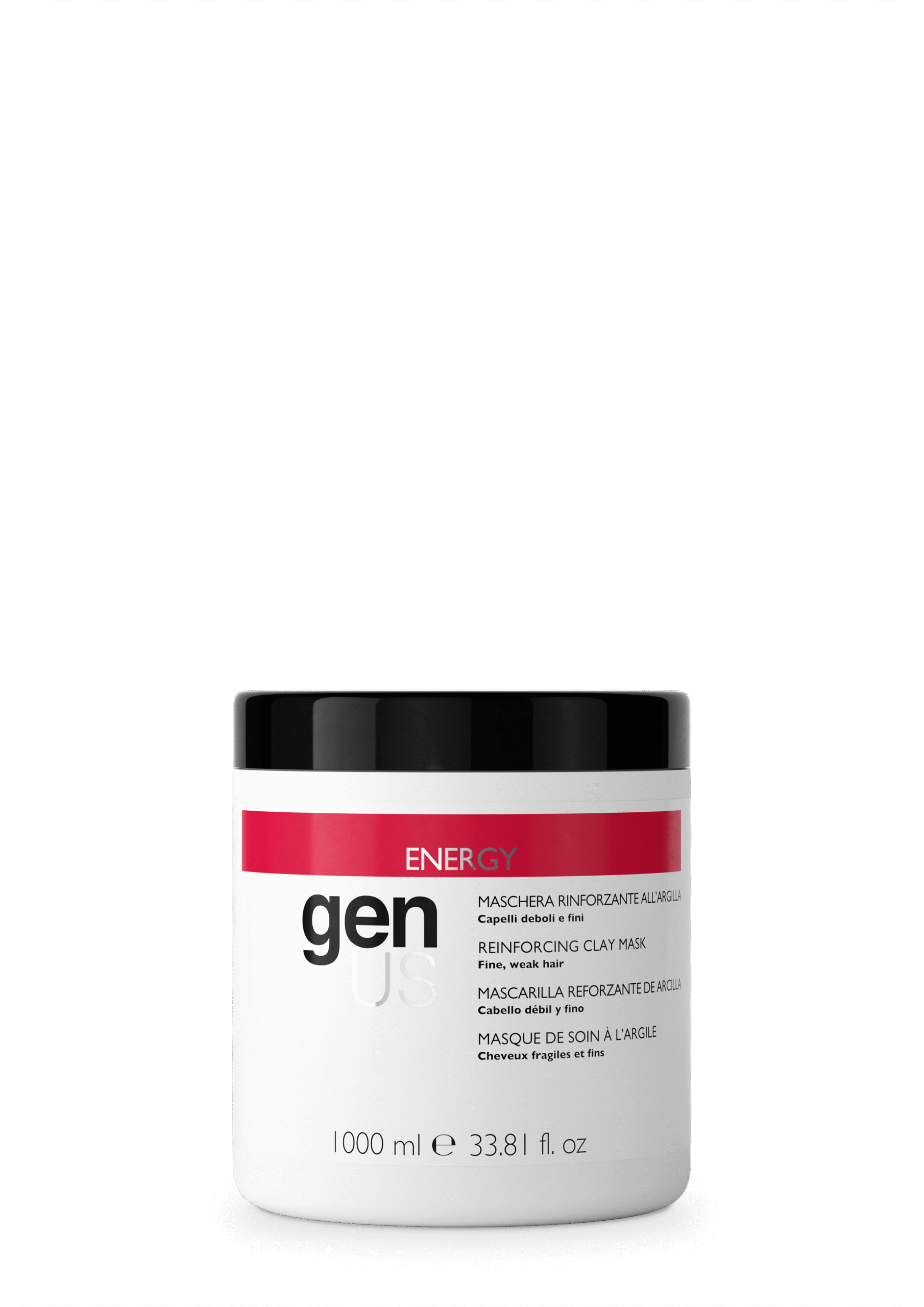 Masca cu argila pentru par fin si slabit – Genus Hair Energy Reinforcing Clay Mask 1000 ml